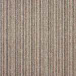 Beige and brown striped ribbed office carpet tile texture.