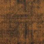Brown and dark gray patterned ribbed office carpet tile texture.