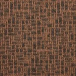 Brown and dark gray patterned ribbed office carpet tile texture.