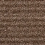 Brown ribbed office carpet tile texture.