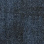 Dark blue and dark gray patterned ribbed office carpet tile texture.