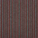 Dark gray and red striped ribbed office carpet tile texture.