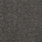 Dark gray ribbed office carpet tile texture.
