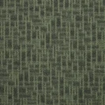 Green and dark gray patterned ribbed office carpet tile texture.