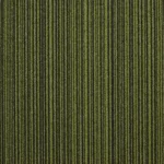 Green and dark gray striped ribbed office carpet tile texture.