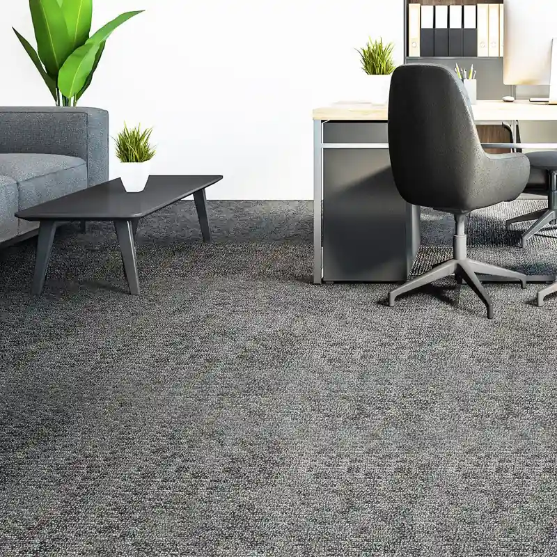 Modern UK study room with soft, durable carpet flooring
