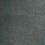 Multicolor ribbed office carpet tile texture in shades of blue and teal.