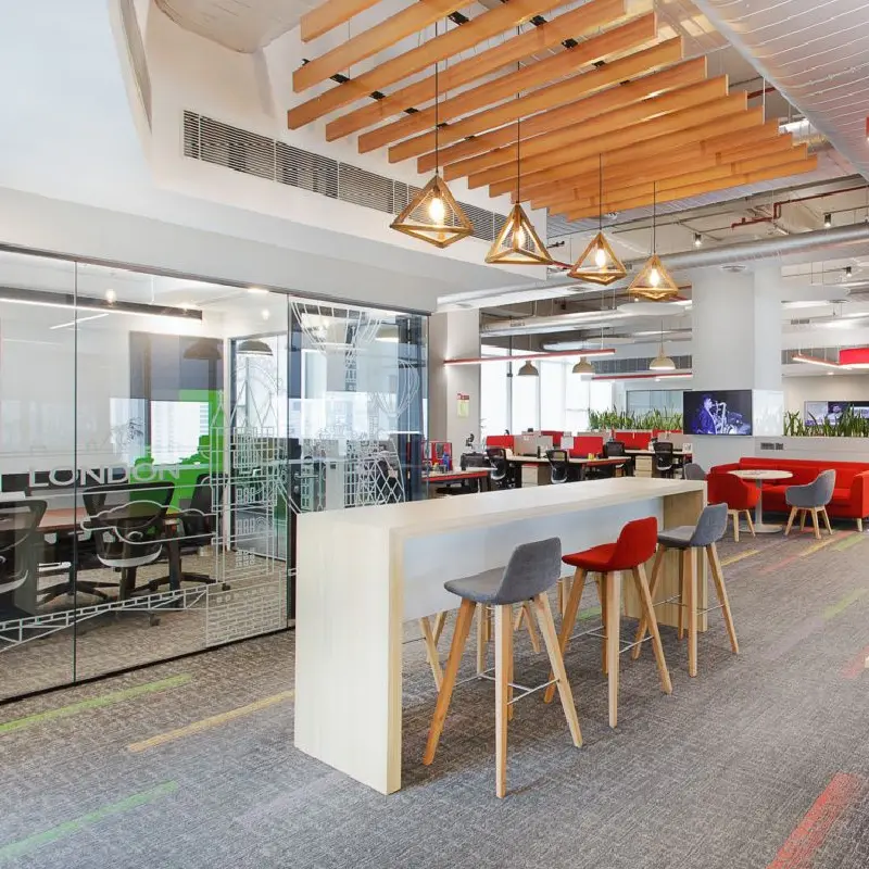 gray commercial loop-pile carpet flooring with subtle tonal linear patterns